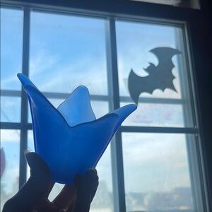 Blue Glass Decorative Bowl